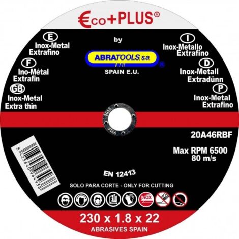 Disco E+P INOX. A46RBF E+P INOX. 230X1,8X22 A46RBF
