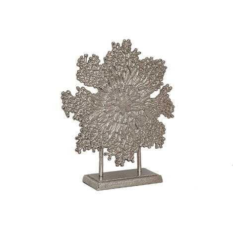 Disco Escultura Aluminio Niquel En Base 33686