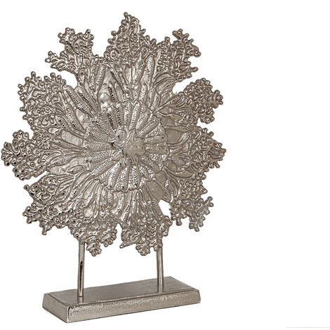 Disco Escultura Aluminio Niquel En Base 33687