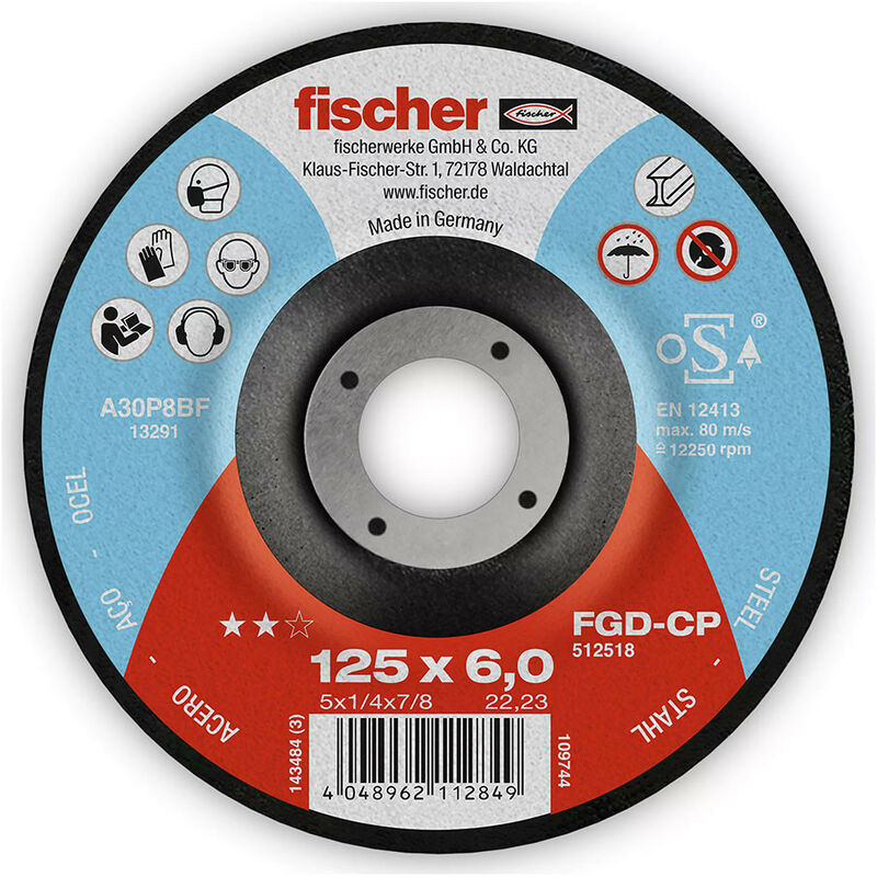 Fischer - Disco fgd-cp 125 x 6 x 22,23 carbonio