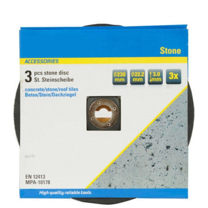 TrAdE Shop Traesio - Disco Flex Per Pietra Set Da 3 Pezzi Dischi Smerigliatrice Diam. 230 Mm -