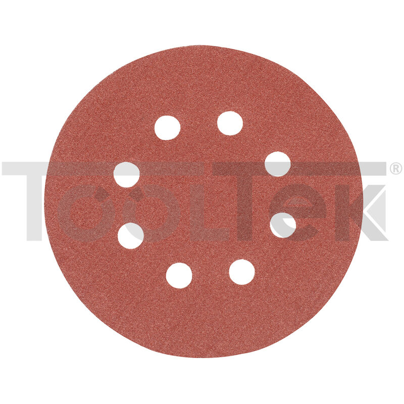 Image of Tooltek - disco foglio abrasivo carta vetrata GRANA120 125mm 10pz 382903