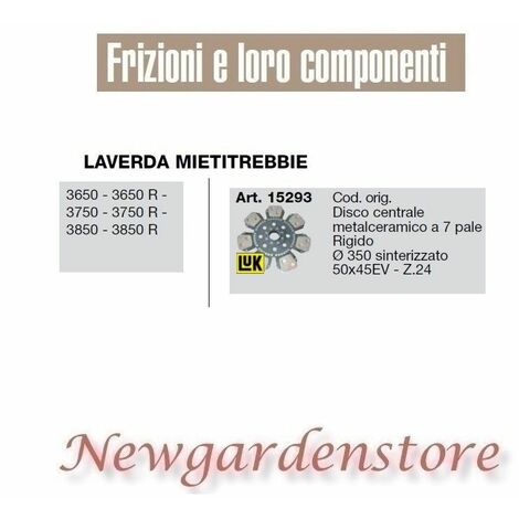 Disco frizione 15293 50x45EV Z24 LAVERDA MIETITREBBIE 3650 3750 3850 R