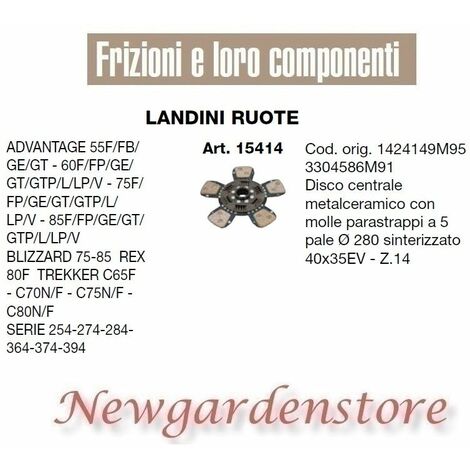 Disco frizione 15414 40x35 LANDINI RUOTE ADVANTAGE BLIZZARD 254 274 284 364 374