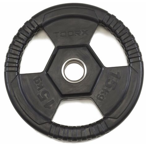 Disco ghisa gommato - 15 kg - ø50 mm - TRI GRIP