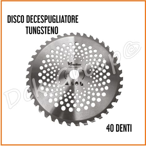 Disco in Acciaio 40 Denti x decespugliatore per vegetazione fitta mista Papillon