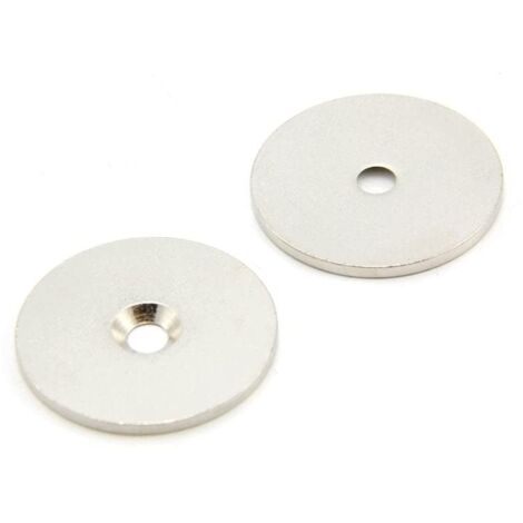 Disco In Acciaio Contrastano Per L'Uso Di Magneti, Appendi Obcate Per Preavviso - 32mm Dia x 2mm Di Spessore x 4mm - Pacco Di 10