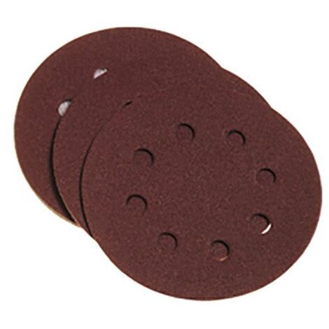 DISCO IN CARTA ABRASIVA CON VELCRO FORATO art. 349.85 - gr. 240