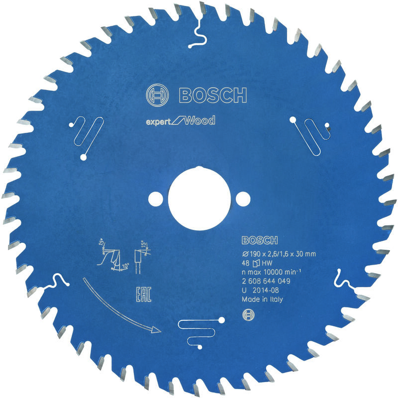 

BOSCH 2608644049 Hoja sierra circular Expert for Wood 190 x 30 x 2,6 mm 48