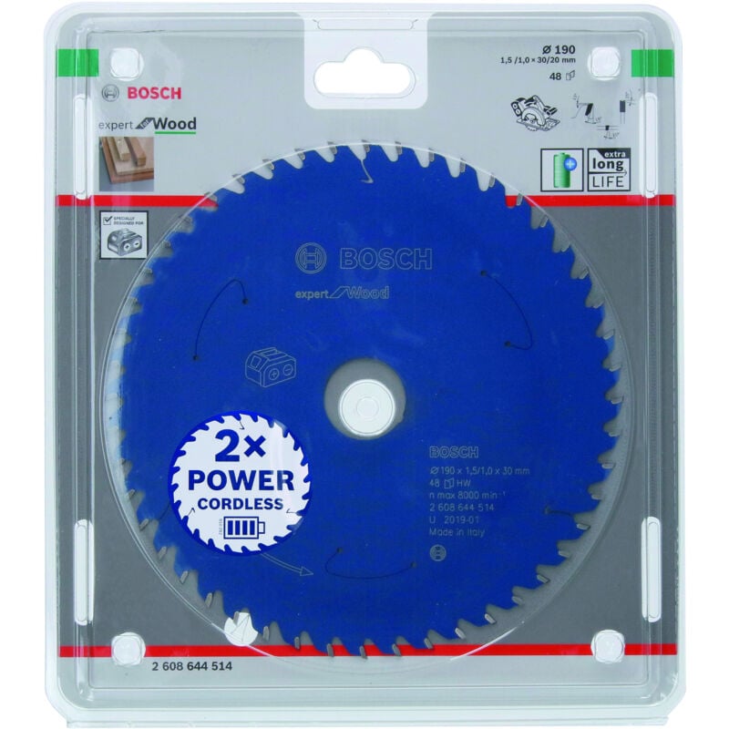 

BOSCH 2608644514 Disco de sierra circular Expert for Wood (batería)