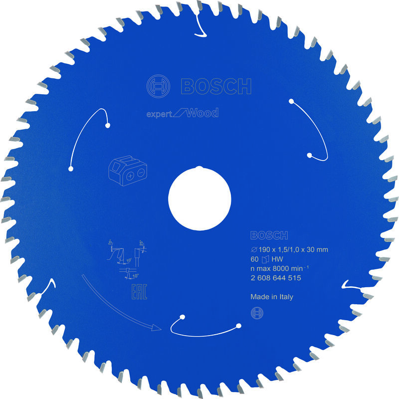 

BOSCH 2608644515 Disco de Sierra Expert Wood 190x30x1.5/1x60D:CL