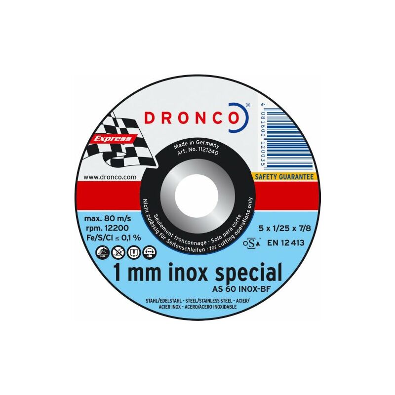 

Disco corte acero inoxidable Inox Special - Dronco