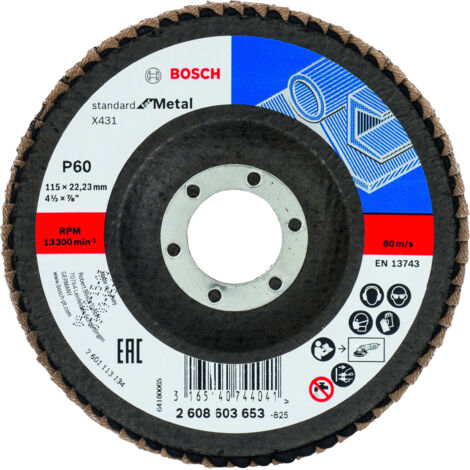Disco lam conico 115 mm grano 060 zirconio-corindon bosch