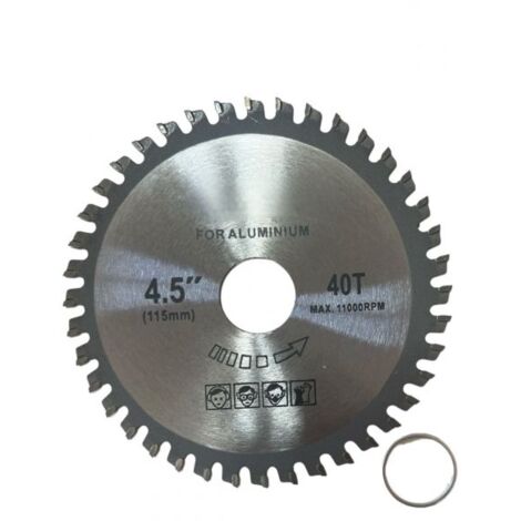 Disco lama ricambio per sega circolare per taglio legno 40 denti 4.5" 115mm 07595