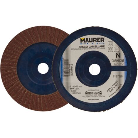 DISCO LAMELLARE CORINDONE Ø178MM GR. 40 MAURER PLUS