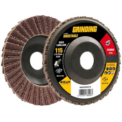 DISCO LAMELLE RADIALI CORINDON INDUSTRIAL GRINDING - MM 115X22,2 GRANA 40 - 10 pezzi