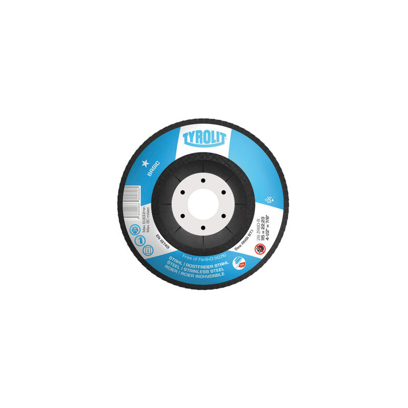 

Disco de laminas de acer/inox. Basic zirconio 115x22 GR-120.