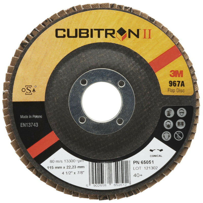 

3M Pn65061 Cubitron Ii Disco De Laminas 115Mm 40+