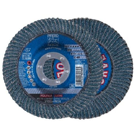 DISCO LAMINAS PFR 125-L Z40 SGP CURVE ZIRCONIO STEELOX 67689062 PFERD