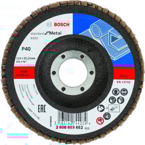 Disco láminas X431 Standard for Metal 115 mm 2223 mm 40  BOSCH 2608603652