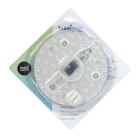 Disco LED 24 W 4000 K redondo blanco 17x17x2,5 cm 1872 lm