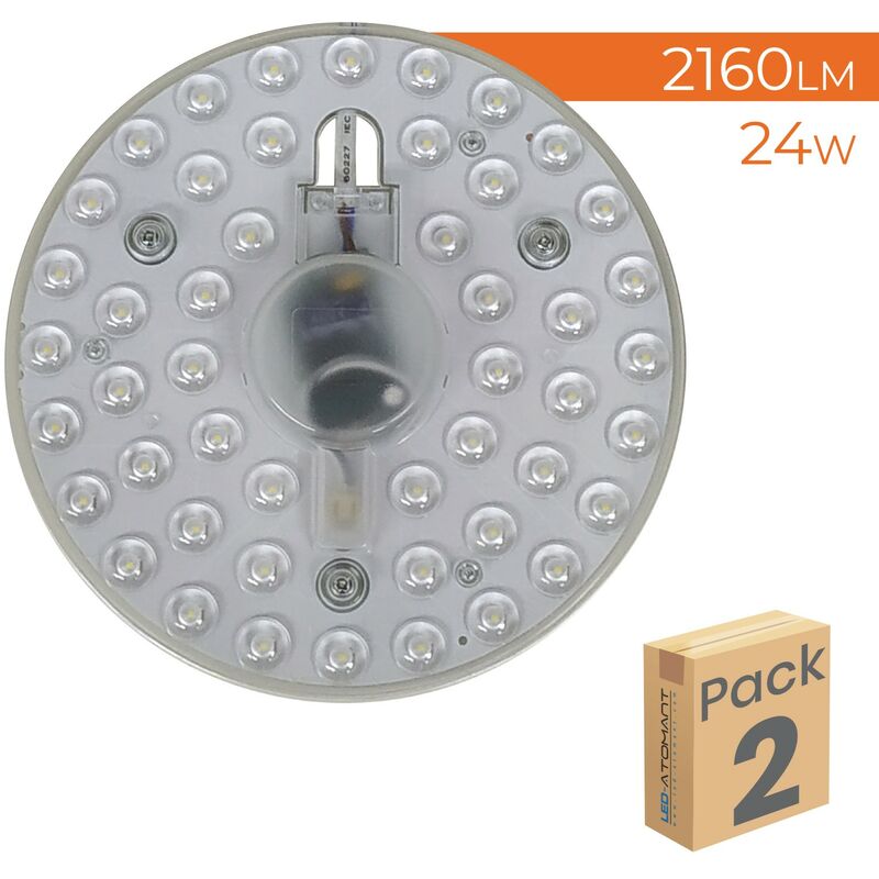 

Disco LED imantado para plafón 24W 2160LM | Blanco Neutro 4500K - Pack 2 Uds. - Blanco Neutro 4500K