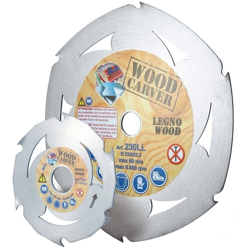 Disco Lama Circolare Per Legno 115 Mm Per Smerigliatrici Montolit Wood Carver 115ll