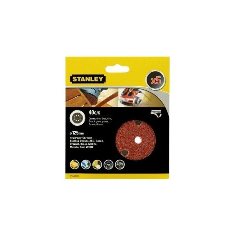

Disco Lija Roto Orbital Perforada 125Mm Gr40 5 Pz - Stanley