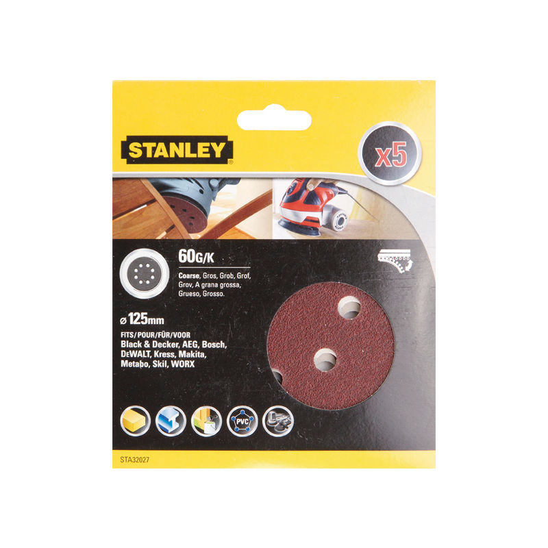 

Accesorio 32027XJ 5 Lijas Ø125 Velcro G-060 - Stanley