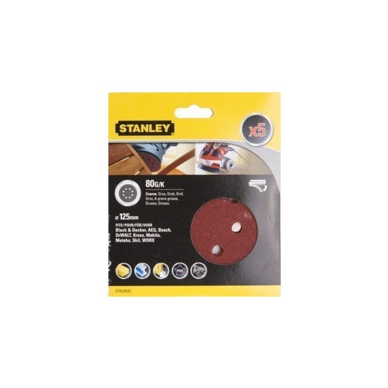 

Disco Lija Roto Orbital Perforada 125Mm Gr80 Stanley 5 Pz