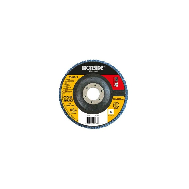 

Disco Láminas Zirconio Ø 115 Grano 80 72 Láminas, LONG LIFE - Ironside