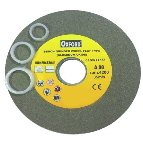 Disco/Mola/Pietra abrasiva grana 80 per smerigliatrice da banco 150mm