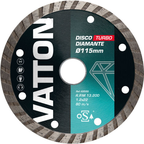 Disco OSA de Diamante Turbo 115mm VATTON: Rendimiento Superior