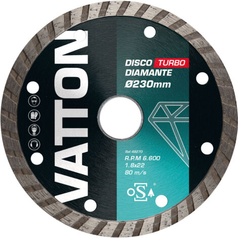 Disco OSA de Diamante Turbo 230mm VATTON: Corte Impecable