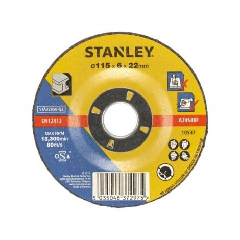 DISCO PARA DESBASTE EN METAL D. 115 MM. - STANLEY BLACK & DECK