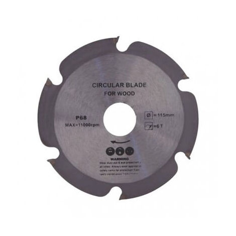 Disco Para Madera Ø 115 - 6 Dientes