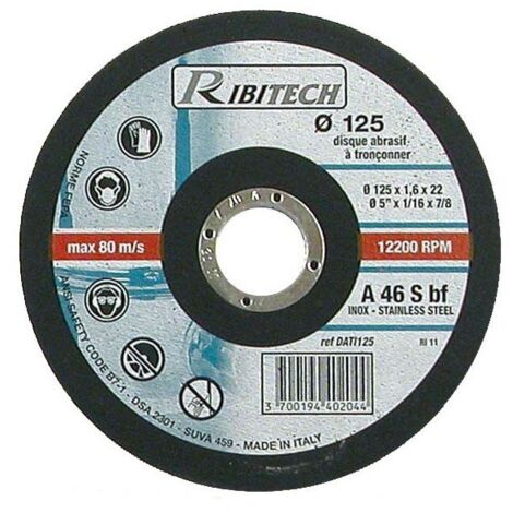 Disco para tronzar acero inoxidable de 125 mm