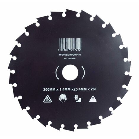 Disco per decespugliatore 26 denti larghezza 200mm
