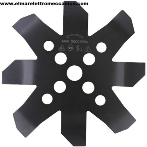 Disco per decespugliatore, 8 denti curvi diametro 255 mm 600095