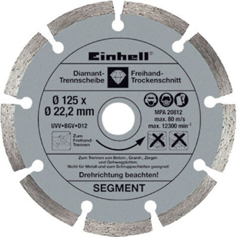 Disco per scanalatore Einhell diametro 125 cm taglio muro