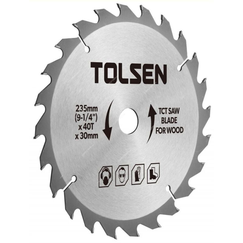 Tolsen - disco per sega circolare tct taglio legno 160X40TX20 (160x40Tx20mm)
