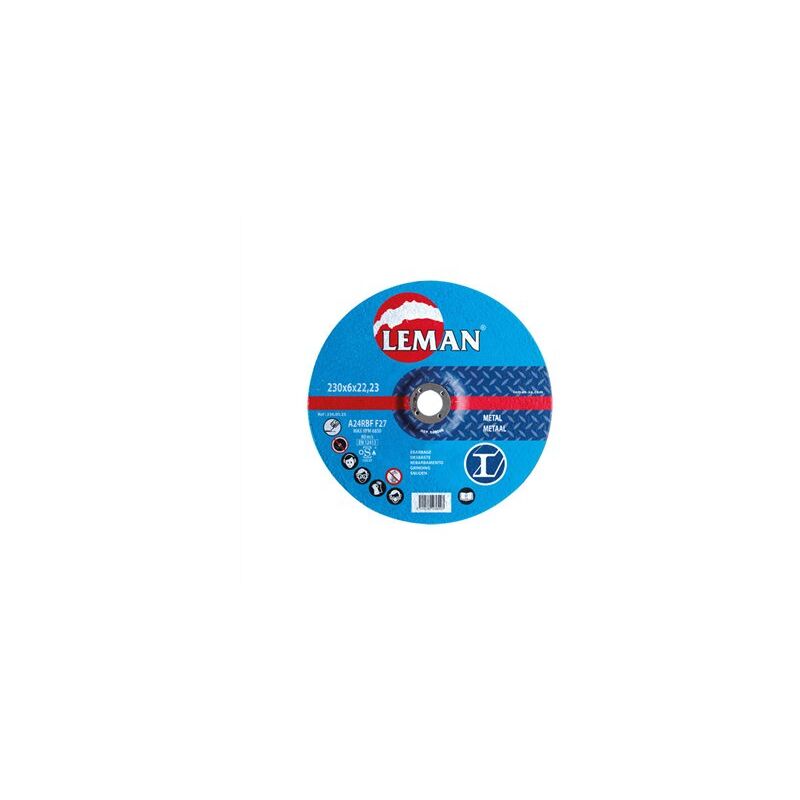 Disco lucidante per smerigliatura acciaio 230x6mm 236.00.25 Leman