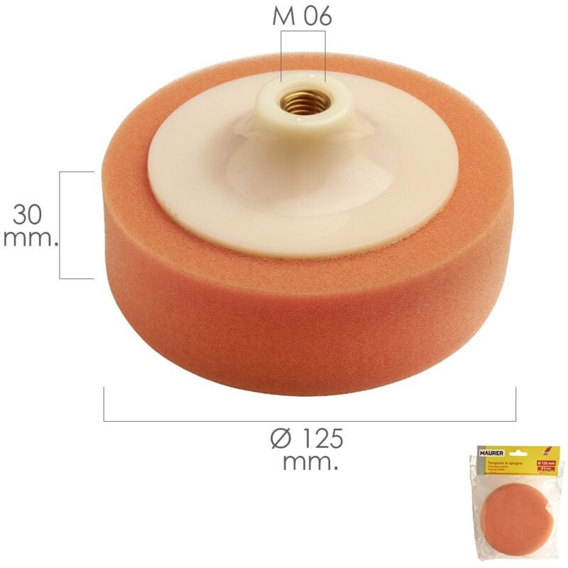 

Disco pulidor esponja para amoladora / pulidora Ø 125 mm. m14