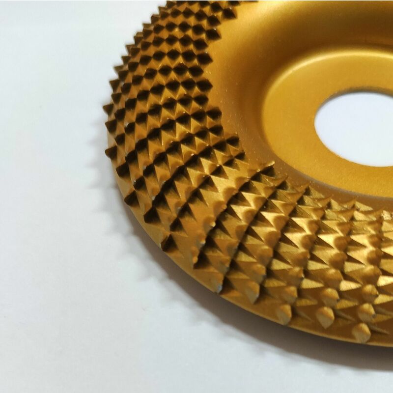 Image of Bricolegnostore - Disco raspa dentato al tungsteno per legno per smerigliatrice angolare colore: oro
