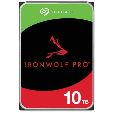 Disco Rigido Seagate IronWolf Pro da 10TB (3,5'', SATA III, 7200 RPM, ideale per NAS e archiviazione professionale