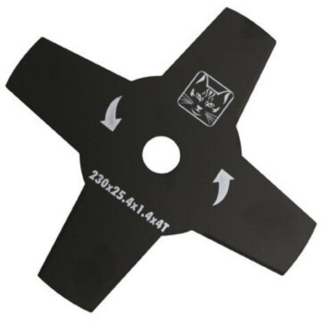 Disco Samurai In Acciaio Per Decespugliatori 4 Denti Diam. 230Mm.