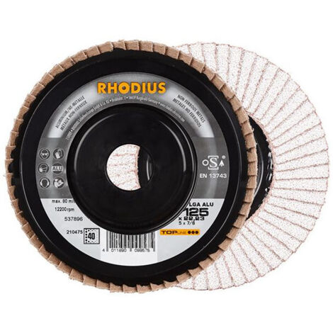 Disco segmentado Diámetro 125 mm Taladrado Ø 22,23 mm Metales no férricos LGA ALU RHODIUS 210476