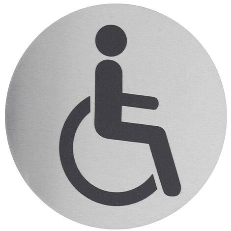 Disco segnaletico ø 80 mm disabili con adesivo - THIRARD