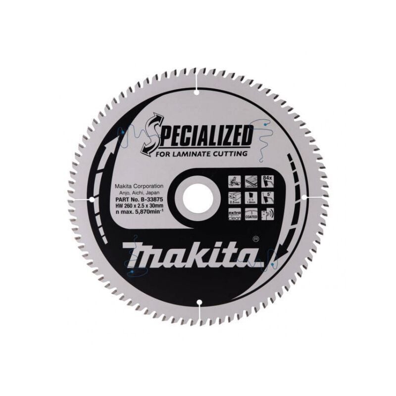 Image of B-33875 Specialized Lama per taglio di mdf e laminati 260x30 mm - Makita