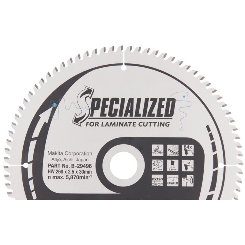 Lama circolare Makita 260 x 30 mm, 84 denti 260 x 30 mm - 84 denti